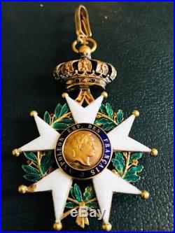 Croix De Commandeur De La Légion D'honneur En Or Époque Second Empire 1852-1870