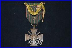 Croix De Guerre 1914/1916-fourragere & 4 Citations-tirailleur-spahi-zouave-14/18