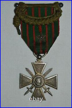 Croix De Guerre 1914/1918 Vermeil-1 Citation & Fourragere. French War Cross. 1°ww