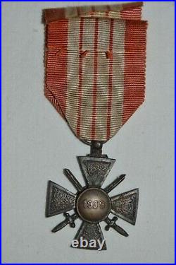 Croix De Guerre 1939 Modele De Milan-france Libre-italie-french War Cross 1943