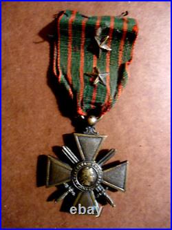 Croix De Guerre Rare / Ancien Combattant