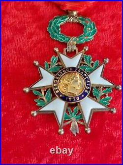 Croix d'officier de la légion d'honneur en vermeil III° république 4 WW2 TBE