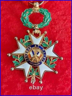 Croix d'officier de la légion d'honneur en vermeil III° république 4 WW2 TBE