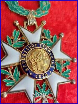 Croix d'officier de la légion d'honneur en vermeil III° république 4 WW2 TBE