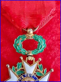 Croix d'officier de la légion d'honneur en vermeil III° république 4 WW2 TBE