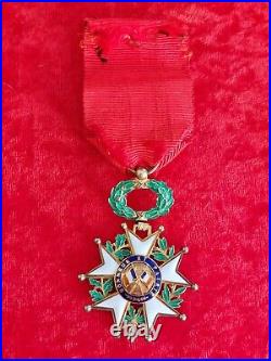 Croix d'officier de la légion d'honneur en vermeil III° république 4 WW2 TBE