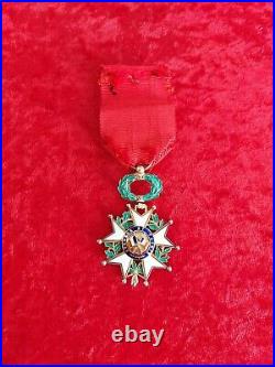 Croix d'officier de la légion d'honneur en vermeil III° république 4 WW2 TBE