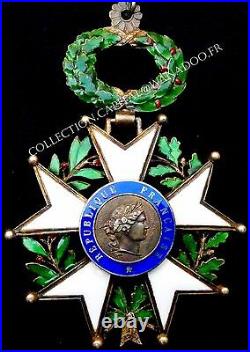 Croix de COMMANDEUR de la Légion d'Honneur IV République Argent/Vermeil et émail