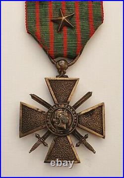 Croix de Guerre 1914-1917, en vermeil, 3 étoiles