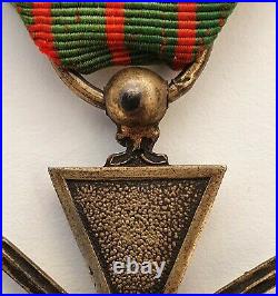 Croix de Guerre 1914-1917, en vermeil, 3 étoiles