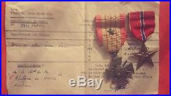 Croix de Guerre Giraud 1943 et Bronze Star