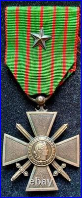 Croix de Guerre WWI 1914 1916 Vermeil