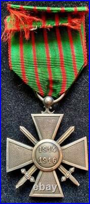 Croix de Guerre WWI 1914 1916 Vermeil