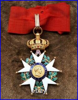 Croix de commandeur de la Légion d'Honneur 2nd Empire en or-poinçon tête d'aigle