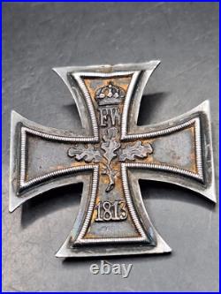 Croix de fer EK Militaria décoration façade avec aiguille support RARE WW1