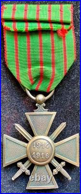 Croix de guerre 1914 1916 en Argent WWI