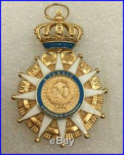 Croix de l'Ordre de la Réunion 1811 avec ruban bleu ciel Belle Reproduction