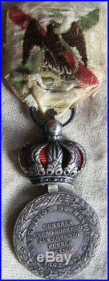 DEC5225 MEDAILLE CAMPAGNE DU MEXIQUE 1862-1865 avec couronne NAPOLEON III