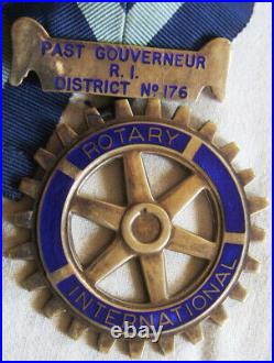 DEC7610 MEDAILLE PAST COMMANDER ROTARY INTERNATIONAL DISTRICT 176 en argent