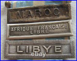 DEC7818 MEDAILLE COLONIALE agrafes MAROC / AFRIQUE FRANÇAISE LIBRE / LIBYE