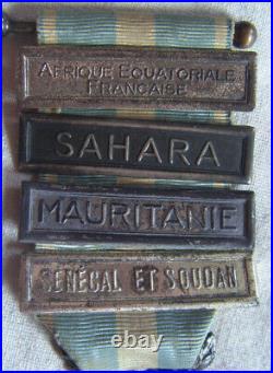 DEC7863 MEDAILLE COLONIALE agrafes A. E. F. /SAHARA/MAURITANIE/SENEGAL & SOUDAN