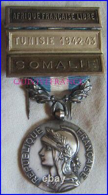 DEC7962 MEDAILLE COLONIALE fabrication Londres AFL / TUNISIE 1942-43 / SOMALIE