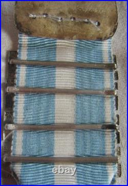 DEC8203 MEDAILLE COLONIALE uniface 4 agrafes AFL -BIR HACHEIM ERYTHREE LIBYE