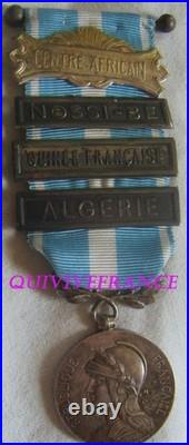DEC8367 MEDAILLE COLONIALE agrafes CENTRE AFRICAIN NOSSI-BÉ GUINEE FRANÇAISE