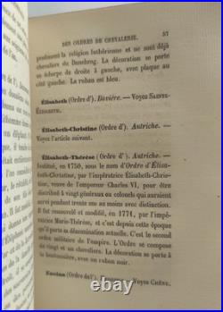 DICTIONNAIRE DES ORDRES DE CHEVALERIE CIVILS ET MILITAIRES par Maigne 1861