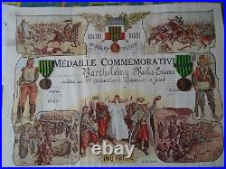 DIPLOME 1870.71. +2 MEDAILLES COMMERATIVES. 16emBATAILLON DE CHASSEURS A PIEDS