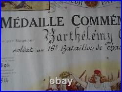 DIPLOME 1870.71. +2 MEDAILLES COMMERATIVES. 16emBATAILLON DE CHASSEURS A PIEDS