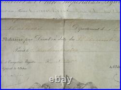 DIPLOME MEDAILLE MILITAIRE SECOND EMPIRE à UN GENDARME en 1864