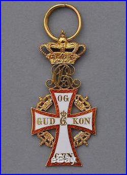 Danemark Ordre du Dannebrog, chevalier de 1° classe en or