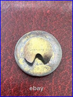 Daria DUSAUSOY Paris Mining Badge- Rare Vermeil Silver on Black Onyx France