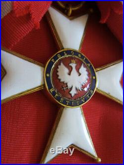 Dec5708 Echarpe & Bijou De Grand Croix De L'ordre De La Pologne Restituee 1921