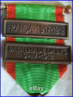 Dec6237 Medaille Des Campagnes De L'armee 1916 Portugal France La Lys Ww1