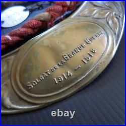 Décoration plaque militaire soldat Grande Guerre 1914 1918 Lille France N7590
