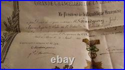 Diplome Brevet d'officier ORDRE IMPERIAL DU DRAGON D'ANNAM 1891 TONKINOIS