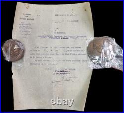 Diplome De Chevalier De La Legion D'honneur De 1925 Avec Décret Et Etuis
