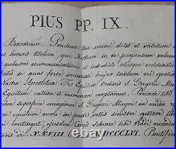 Diplome De L'ordre De Pie IX 1856 Second Empire Vatican
