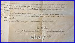 Diplome De Naturalite 1820 Regne Louis XVIII Avec Grand Sceau Signature Portalis