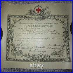 Diplome Infirmiere Croix Rouge Union Femmes De France Medaille Rare