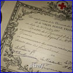 Diplome Infirmiere Croix Rouge Union Femmes De France Medaille Rare