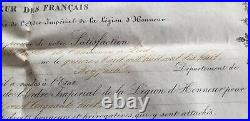 Diplome Legion D Honneur Ordre Imperial 1858 Guerre De Crimee Capitaine Chasseur