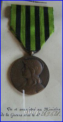 Diplome & Medaille Guerre 1870-1871 Garde Nationale Mobile De L'allier