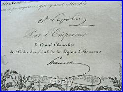 Diplôme Ordre Impérial Légion d'Honneur Napoléon III Hamelin 1862+Le Boeuf 1870