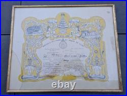 Diplôme médaille Laos PFAT Indochine 1952