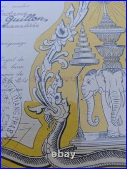 Diplôme médaille Laos PFAT Indochine 1952
