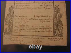 Document conge limite militaire royal 1789 ref 6000