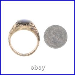 Doré Remplie États-unis Air Force Verre Homme Anneau Militaire Service Sz